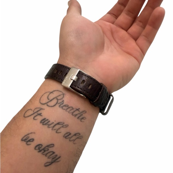 Diesel Square Steel Case DZ2022 Women’s Brown Leather Band RARE “Alex Karev” - Picture 6 of 11